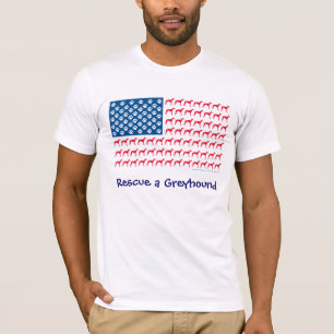 T-shirt Secourt de Greyhound patriotique