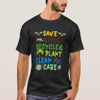 T-shirt Secourt de sauvegarde naturelle Recycle Plante Net