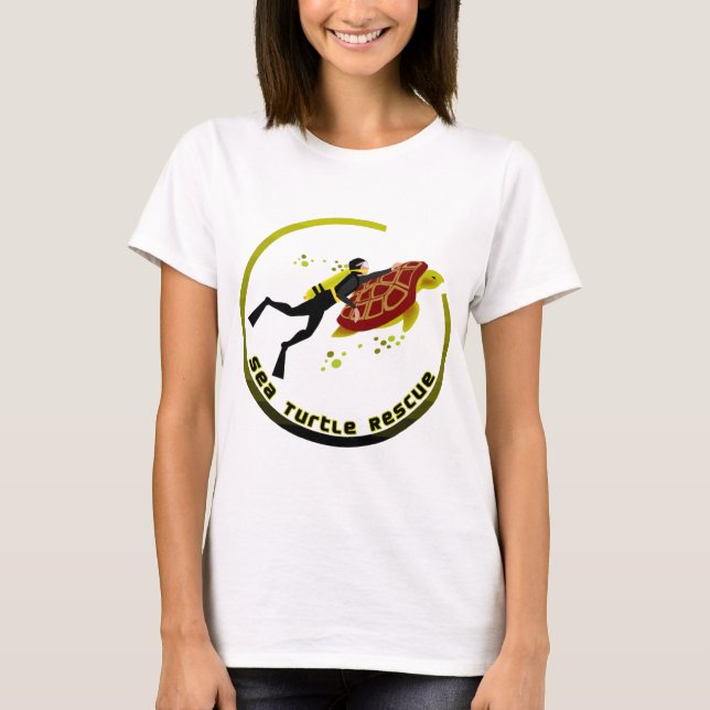 T-shirt Secourt de tortue marine (Devant)