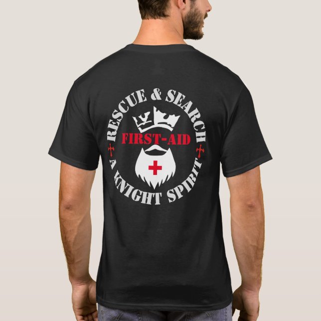 T-shirt Secourt et recherche du chevalier (Dos)