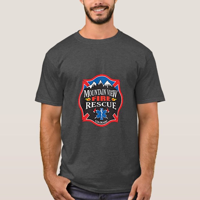 T-shirt Secourt incendie Coloardo Vue Montagne (Devant)