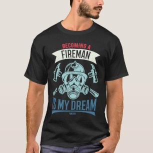 T-shirt Secourt incendie d'enfants pompiers