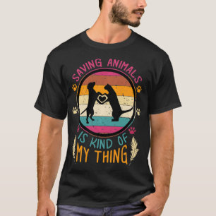 T-shirt Secourt vintage Adopter Sauver les animaux Adoptio