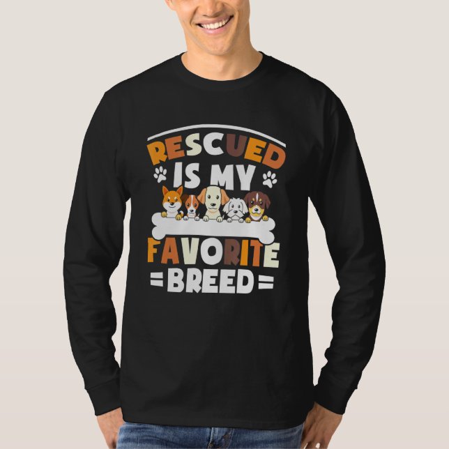 T-shirt Secouru Est Ma Race Favorite Abri Chiens De Protec (Devant)