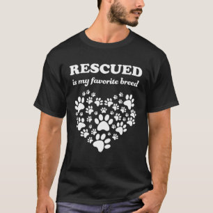 T-shirt Secouru Est Ma race préférée mignonne Chiens Secou
