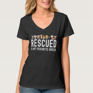 T-shirt Secouru Ma race préférée Secourt des chiens