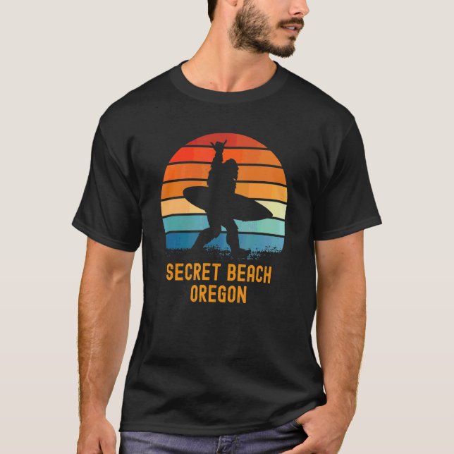 T-shirt Secret Beach Oregon Sasquatch Souvenir (Devant)
