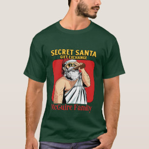 T-shirt Secret Père Noël Cadeaux Exchange