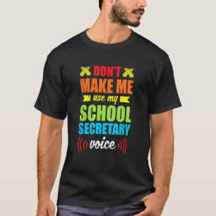 T-shirt Secrétaire de l'école Bureau de la voix Greffier A