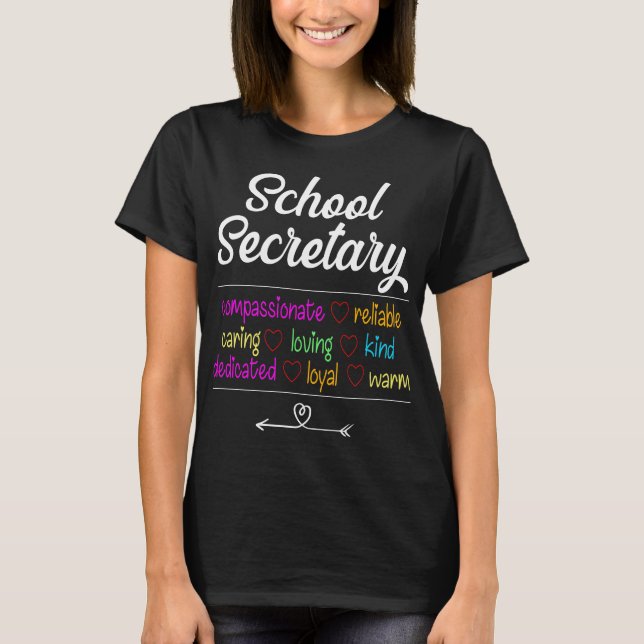 T-shirt Secrétaire de l'école Bureau de l'équipe de l'écol (Devant)