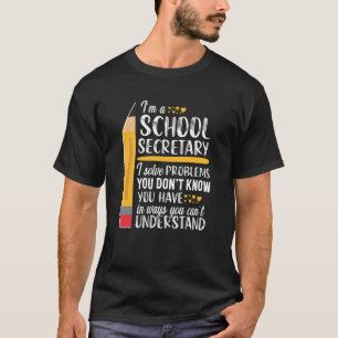 T-shirt Secrétaire de l'école Bureau Greffier Appréciation