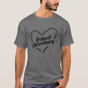 T-shirt Secrétaire de l'école Citation Valentines Day Funn