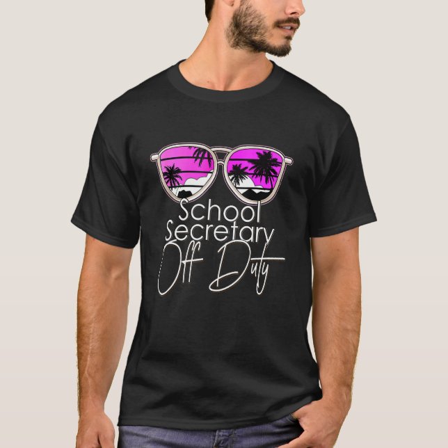 T-shirt Secrétaire de l'école Lunettes de soleil de plage  (Devant)