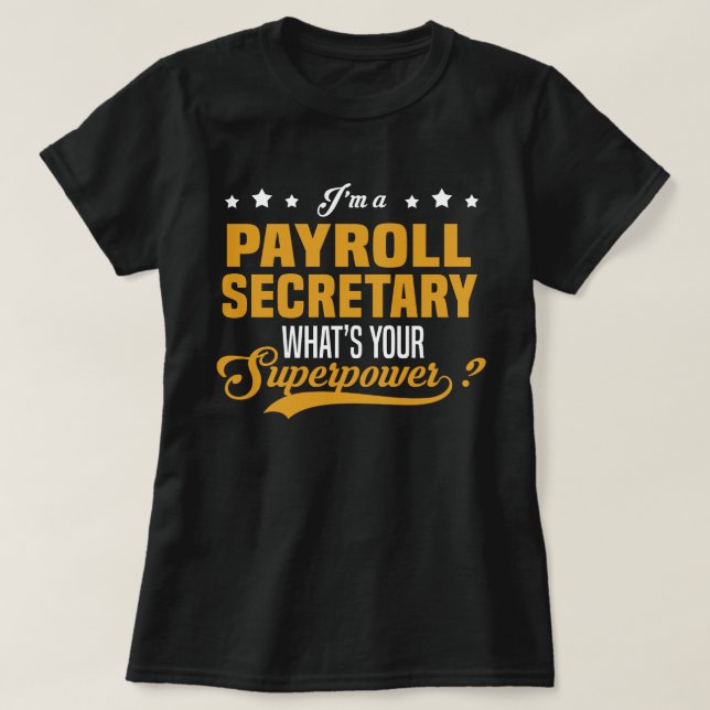 T-shirt Secrétaire de paie (Design devant)