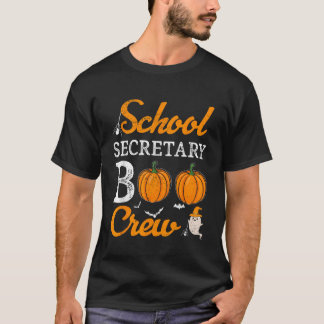 T-shirt Secrétaire d'école Boo Crew Bureau de l'école d'Ha