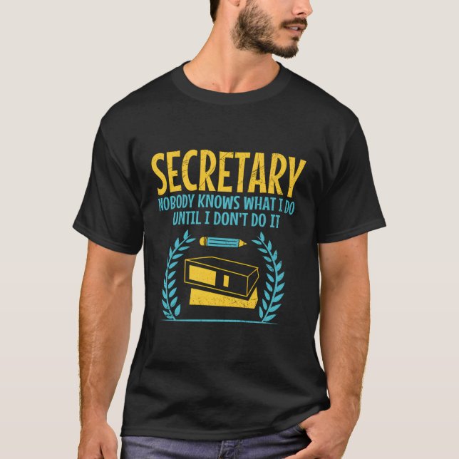 T-shirt Secrétaire Profession adjointe de secrétariat Carr (Devant)