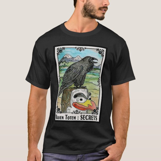 T-shirt Secrets de totem de Raven (Devant)