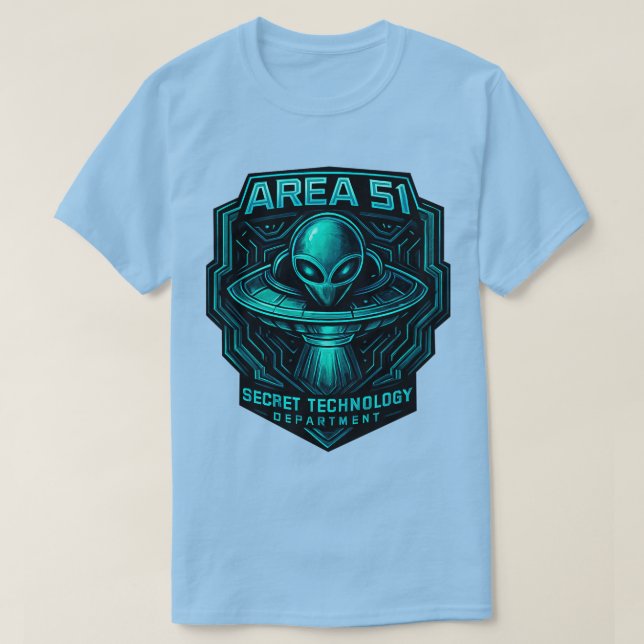 T-shirt Secteur 51 - Département de la technologie secrète (Design devant)