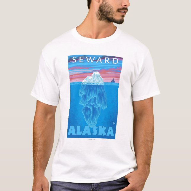 T-shirt Section transversale d'iceberg - Seward, Alaska (Devant)