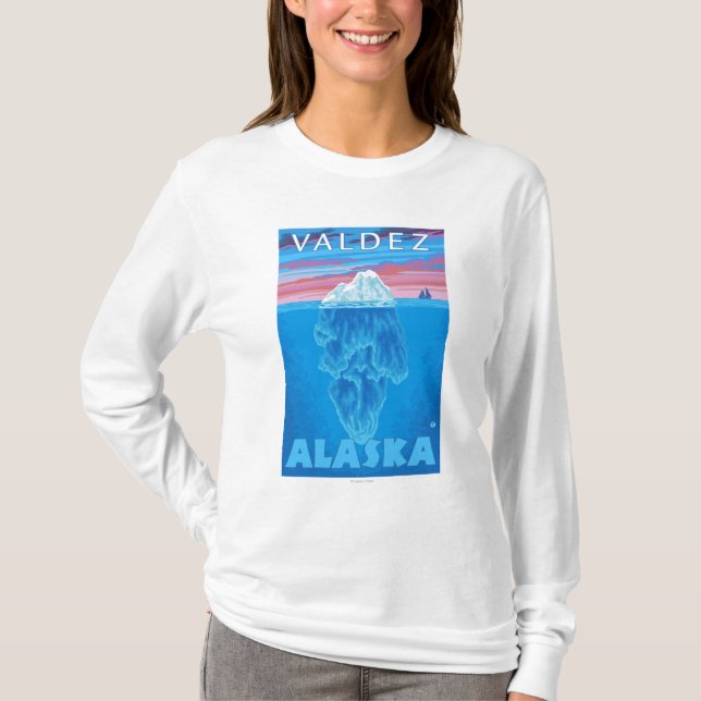 T-shirt Section transversale d'iceberg - Valdez, Alaska (Devant)