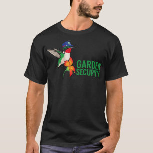 T-shirt Sécurité de jardin drôle colibri