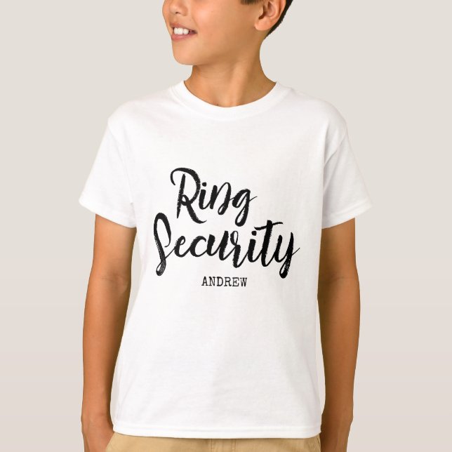 T-shirt Sécurité de la bague de porte-anneau personnalisée (Devant)