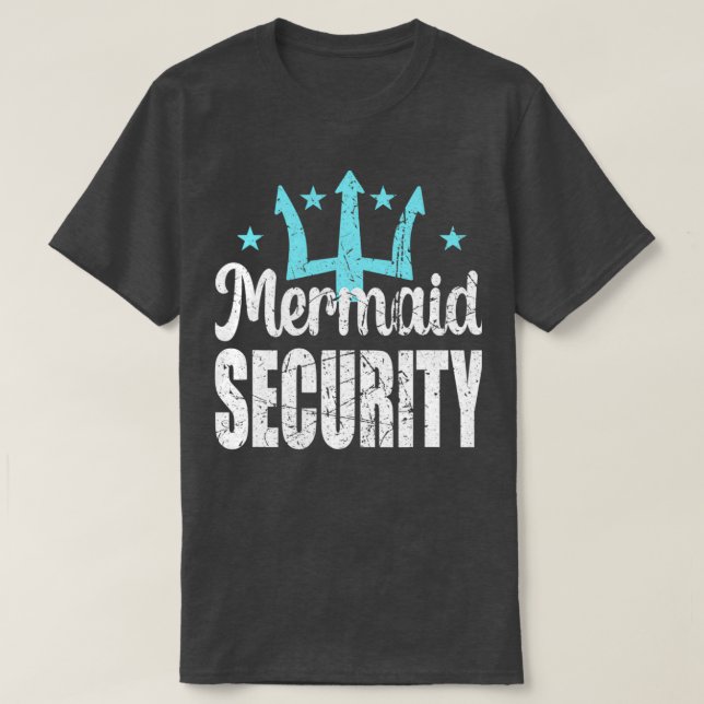 T-shirt Sécurité de la sirène Merdad Mermen Mermaid Papa B (Design devant)