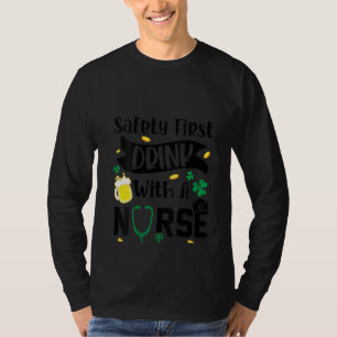 T-shirt Sécurité Des Femmes Premier Boisson Avec Une Infir