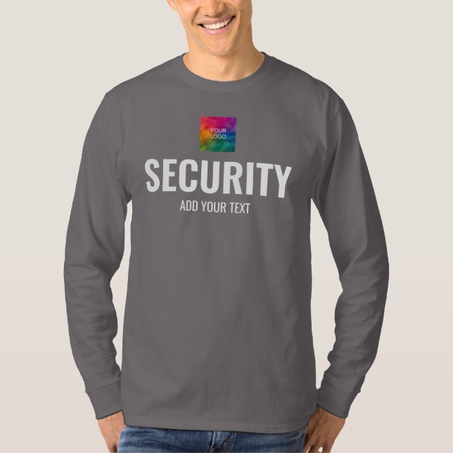 T-shirt Sécurité des hommes à manches longues à impression (Devant)