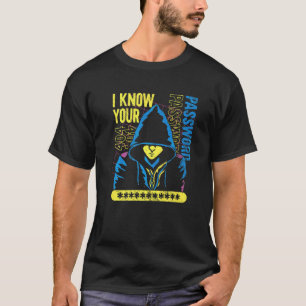 T-shirt Sécurité informatique pirate informatique Je conn