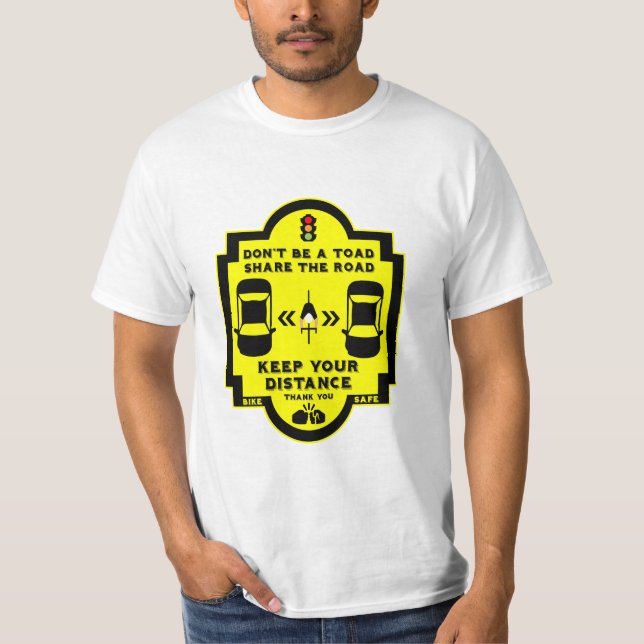 T-shirt Sécurité routière à bicyclette (Devant)