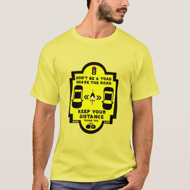 T-shirt Sécurité routière à bicyclette (Devant)