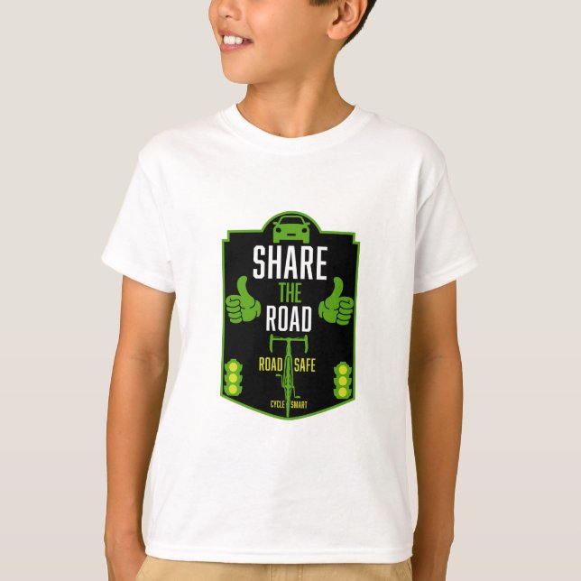 T-shirt Sécurité routière à bicyclette (Devant)