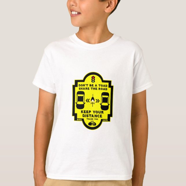 T-shirt Sécurité routière à bicyclette (Devant)