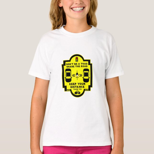 T-shirt Sécurité routière à bicyclette (Devant)
