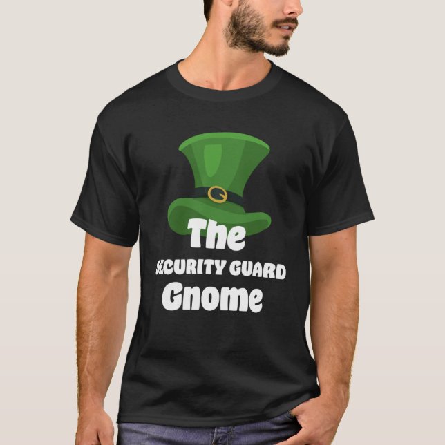 T-shirt Security Guard Gnome St Patricks Day (Devant)