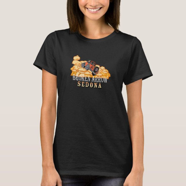 T-shirt Sedona Arizona Arrow Brochée De La Route Quatre Wh (Devant)