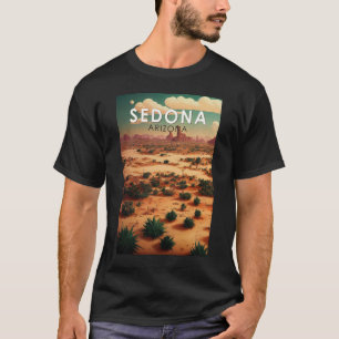 T-shirt Sedona Arizona Art Rétro de Voyage Vintage