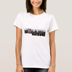 T-shirt Sedona Arizona Big Letter - Vues sur la montagne