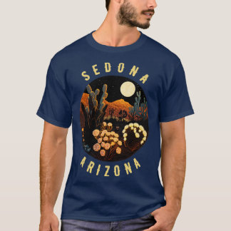 T-shirt Sedona Arizona Desert At Night Painting3