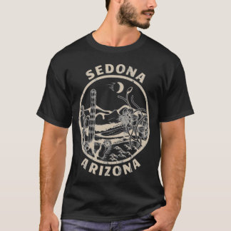 T-shirt Sedona Arizona Linocut Distressed Desert T Shirt R