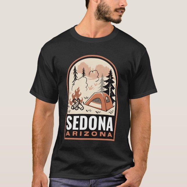 T-shirt Sedona Arizona Vintage Camping friend (Devant)