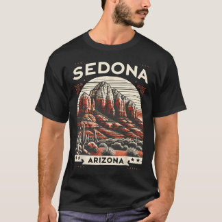T-shirt Sedona Az Hiking Outdoors Mountain Sedona Usa Retr