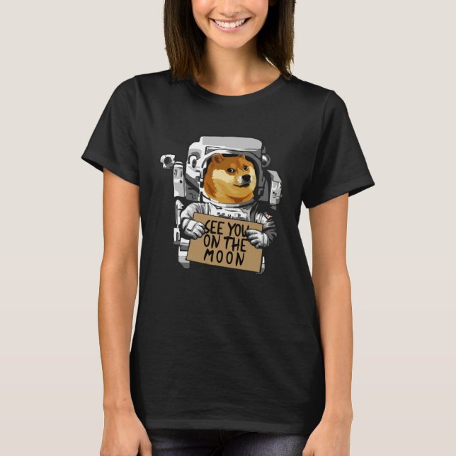 T-shirt See You On The Moon Dogecoin Doge HODL Crypto Curr (Devant)