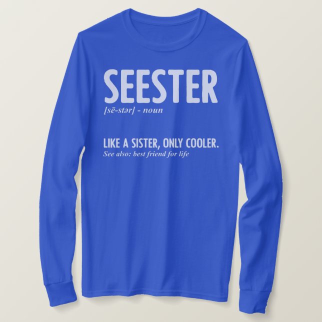 T-shirt SEESTER Définition pour les meilleurs frères amis (Design devant)