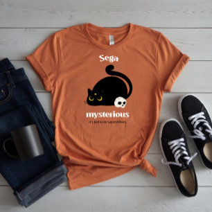 T-shirt Sega Chat Noir Mystérieux & Crâne