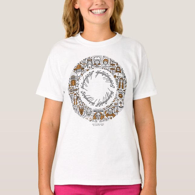 T-shirt SEIGNEUR DES RINGS™ Doodle Art (Devant)