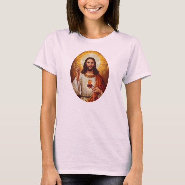 T-shirt Seigneur Jésus-Christ et le coeur sacré (Devant)