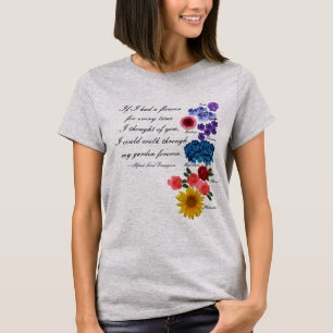 T-shirt Seigneur Tennyson Garden Quote Romantic d'Alfred
