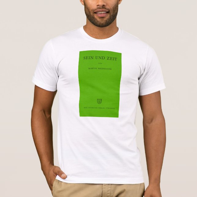 T-shirt Sein Und Zeit/vert de Heidegger de être et de (Devant)